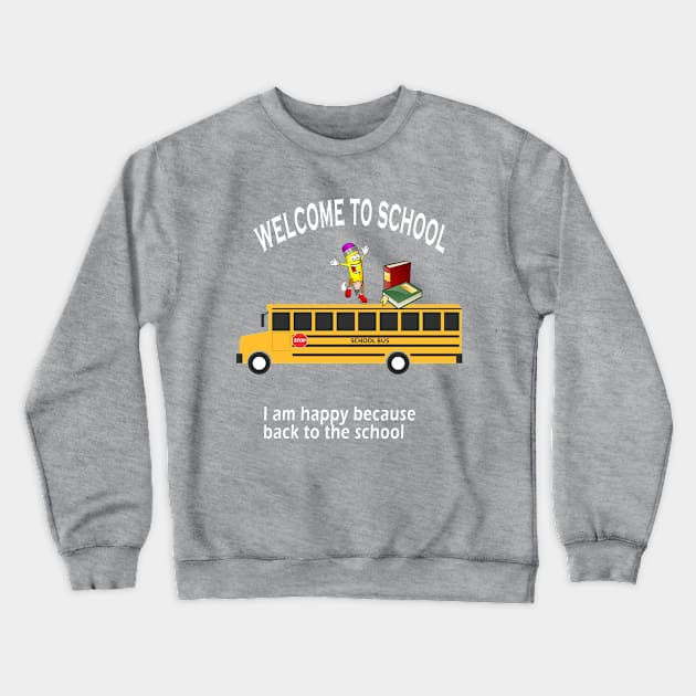 back to the school Crewneck Sweatshirt by Halmoswi